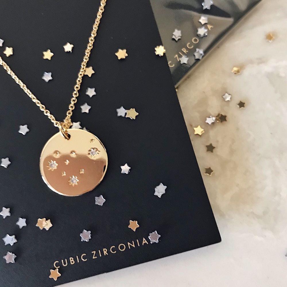 CAPRICORN Zodiac Constellation Dainty Necklace - Picture 2 of 3